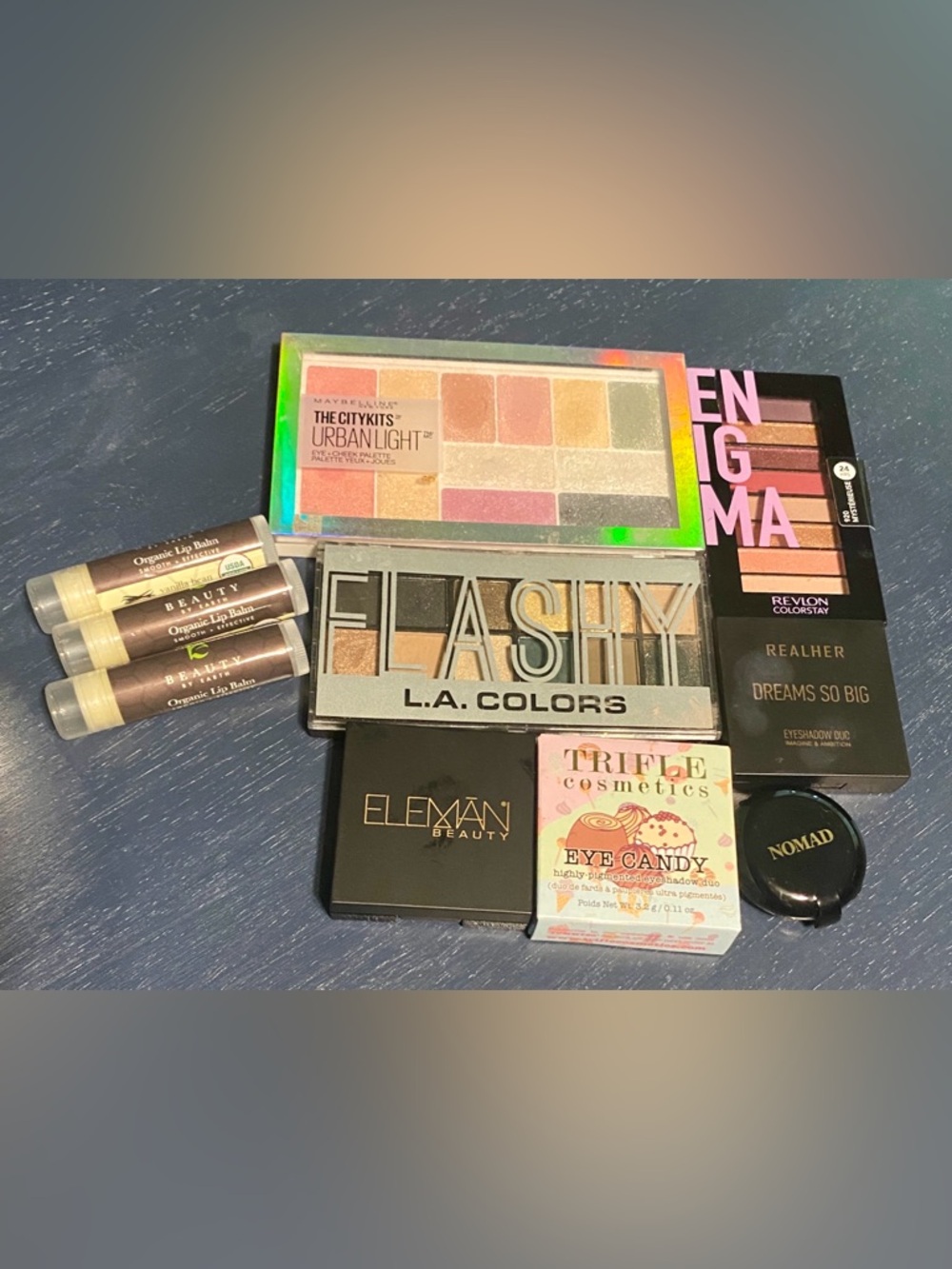 Makeup Bundle Neutral & Shimmer Eye Palettes - 3 New Beeswax Chapsticks